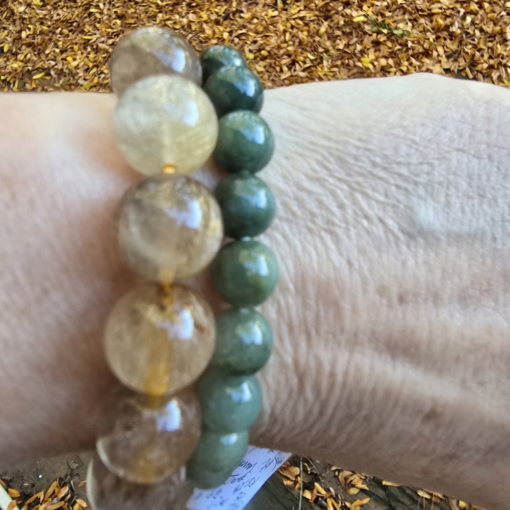 8mm Gradient Myanmar Jade Bracelet. - Picture 10 of 13
